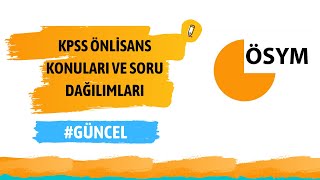 2024 Önlisans KPSS Konuları ve Soru Dağılımları ÖSYM güncel Ayrıntılı PDF [upl. by Eldredge]