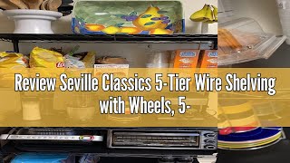 Review Seville Classics 5Tier Wire Shelving with Wheels 5Tier 30quotquot W x 14quotquot D NEW MODEL Chrom [upl. by Finzer]