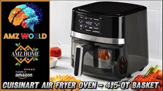 Review Cuisinart Air Fryer Oven – 45Qt Basket Black and Stainless Steel Air Fryer Amazon [upl. by Atkins]