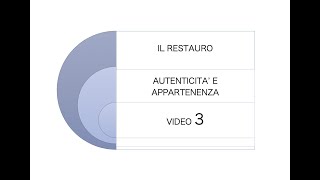 3 VIDEO EVOLUZIONE RESTAURO INTERVENTI POST BELLICI E SISMICI AUTENTICITÀ E APPARTENENZA [upl. by Lerraj]