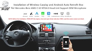 kSmart Box Wireless Carplay Installation for Mercedes Benz AMG C63 2010 Model NTG 40 [upl. by Nna858]