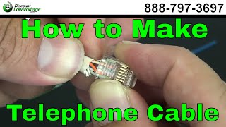 How to make a Telephone Cable  USOC RJ11 RJ45 [upl. by Abra]