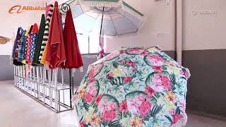 Beach umbrella Manufacturer in China Best beach umbrella factory [upl. by Leerzej936]