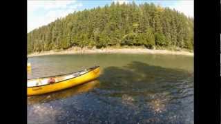 Descente en canoe de la rivière Bonaventure part n°1 by Gopro Hero 2 en Gaspésie Quebec Canada [upl. by Bonns]