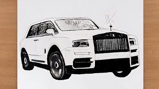 ROLLS ROYCE CULLINAN DRAWING  viral [upl. by Harol]