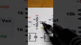 2 1k Resistors Voltage Divider for half of 5V short shorts electronics [upl. by Rovert33]