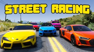 Street Racers VS Cops In GTA 5 RP [upl. by Tessy]