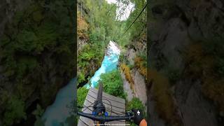 crossing mountain rope with bycycle shortsvideo [upl. by Cherianne]