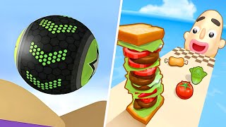 going balls  pancake run  levels 11  Android ios gameplay [upl. by Ricoriki]