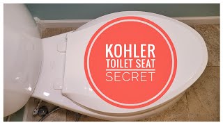 Kohler Toilet Seat Hidden Secret  Quick Disconnect with no Tools [upl. by Naginarb]