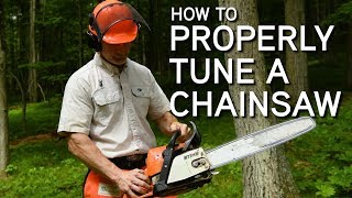 How To Tune A Chainsaw  Adjusting The Carburetor [upl. by Justen]