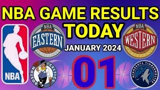 NBA East  West GAME Results Today as of January 01 2024 [upl. by Sassan]