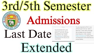 35 Semester Admission last date extended  SOL 3rd  5th Sem Exam form 202425 last date extended [upl. by Asilad]