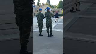 Evzones Greek Presidential Guard  Τomb of Unknown Soldier  Monument in Athens [upl. by Leiuqese495]