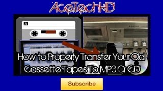 How to Properly Transfer Your Old Cassette Tapes To CD Or MP3 HQ [upl. by Eytak]