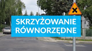 Skrzyżowanie równorzędne Zasada prawej ręki Podstawy Prawo jazdy [upl. by Ynaittirb368]