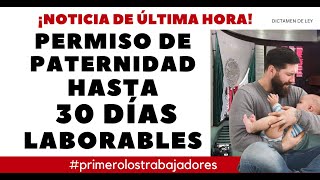 NUEVO PERMISO PATERNIDAD HASTA 30 DÍAS LABORABLES [upl. by Ahsemad]