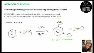 A level chemistry THE REACTIONS OF BENZENE [upl. by Perl]