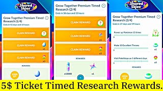 Glow Together Premium Timed Research Page 3 Task in Pokemon Go  5 Ticket Research Pokemon go [upl. by Vale339]