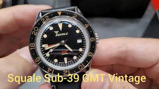 Squale 復古兩地時間潛水錶 Squale Sub39 GMT Vintage The Watchdrobe [upl. by Aicina]