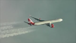 MidAtlantic Race Virgin Atlantic A340 vs Norwegian 787 Dreamliner [upl. by Conan]