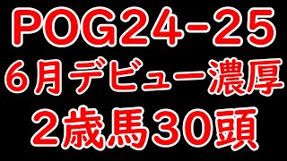 POG2425 6月デビュー濃厚な2歳馬30頭 早期デビューを狙おう！【POG2425】 [upl. by Ahtanaram]