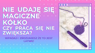 Magiczne kółko tuto na magiczne kółko Zwiększenie pracy na szydełku Rozszerzenie pracy na szydełku [upl. by Cesaria303]