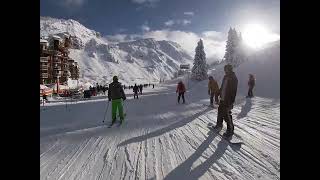 Skiing in through Avoriaz village in January 2024 [upl. by Ametaf]