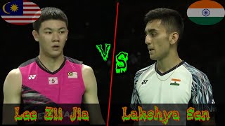 Badminton Lee Zii Jia MALAYSIA vs INDIA Lakshya Sen Mens Singles Thomas Cup Finals [upl. by Enelyak384]