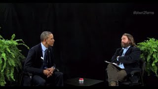 Zach Galifianakis Interviews Barack Obama  Snarky Interview [upl. by Amilas]