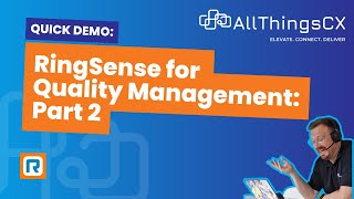 RingSense for Quality Management Part 2 3 minute demo [upl. by Crenshaw634]