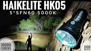 Haikelite HK05 SFN605 5000K 30000 lumens 1000 meters [upl. by Lose994]