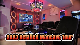 Updates from end of 2023 Full Gameroom mancave home theater house and gaming setup tour [upl. by Mufi450]