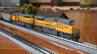 KATO Ngauge SD90MAC UnionPacific with MRC sounds [upl. by Ahsikrats]