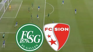 St Gallen 11 FC Sion Highlights  Swiss Super League 202425 [upl. by Ruscio391]