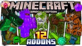 😱Los 12 MEJORES ADDONSMODS SURVIVAL para MINECRAFT PE 120 a 12050  MODS MINECRAFT PE 12050 [upl. by Waechter]