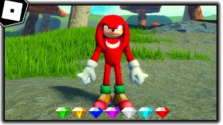 How to get KNUCKLES BADGE in SONIC MOVIE EXPERIENCE  Roblox [upl. by Eiruam]