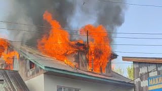 Residential house damaged in fire mishap at wagoora [upl. by Leia538]