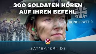 300 Soldaten hören auf ihren Befehl Frau erstmals BataillonsKommandeurin [upl. by Coco]