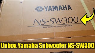 Unboxing Yamaha Subwoofer NSSW300 [upl. by Annoid306]