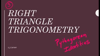 233 Pythagorean Identities [upl. by Gussy169]