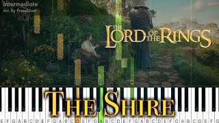 Intermediate The Shire  The Lord of the Rings  Piano Tutorial [upl. by Caiaphas]