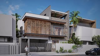 4000 Sqft Individual House at SembakkamChennai by DLEA Architects [upl. by Klusek]