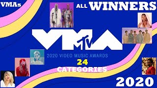 MTV VIDEO MUSIC AWARDS VMAS 2020 ALL WINNERS 😱👀😎 [upl. by Serrano152]