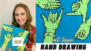 Hand Contour Drawing Art Lesson [upl. by Finley777]