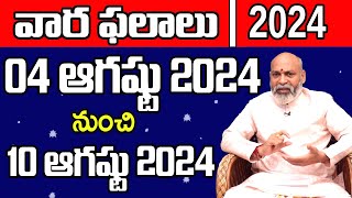 Vaara Phalalu 04 August  10 August 2024 Horoscope  Weekly Rasi Phalalu  Varaphalalu  Nanaji [upl. by Lauraine]