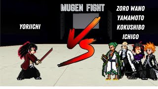 Yoriichi vs Ichigo Fullbring Bankai Yamamoto Kokushibo Zoro Wano  Jump Force Mugen v8 Fight [upl. by Lleraj]