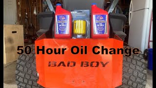 Bad Boy Mowers Maverick 50 Hour Maintenance Part 1  Oil Change and Air Filter Cleaning [upl. by Gould]