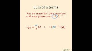 Sum of n terms of an Arithmetic Progression [upl. by Ithnan]