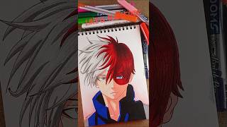 Shouto Todoroki drawing shorts ytshorts drawing animetrending [upl. by Burkle]